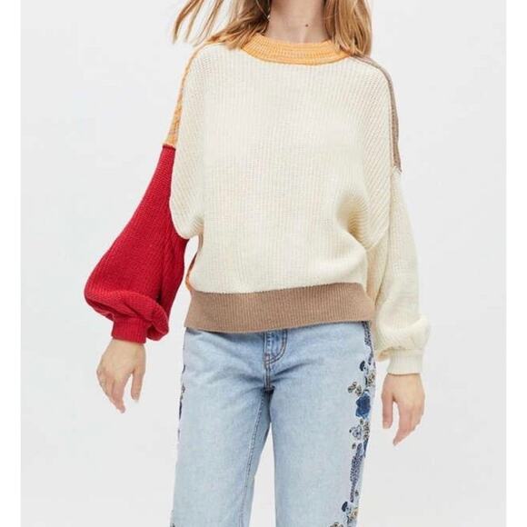 BDG Urban Outfitters Mika Colorblock Sweater Pullover XS - Picture 1 of 5